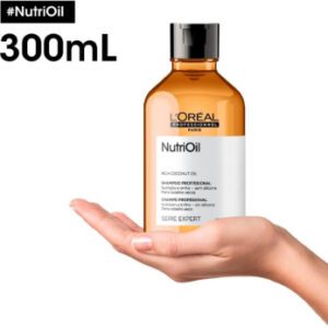 L'Oréal Professionnel NutriOil, Shampoo de Nutrição Intensa com Óleo de Coco, Ideal para Cabelos Secos e Sem Brilho, Limpeza Suave, Mais Maciez e Brilho 300ml