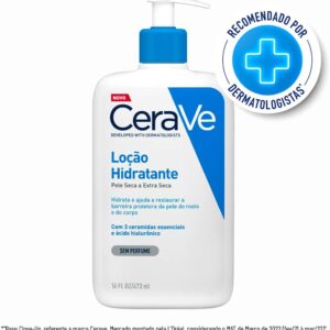 CeraVe, Loção Hidratante Corporal, com textura Fluida e Ácido Hialurônico