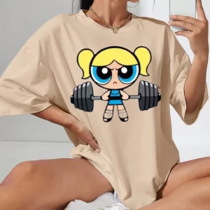 T-shirt Camisetão Algodão Feminino Gym Larga Blusão Academia