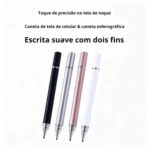 Caneta Stylus Caneta Telas Celular/Tablet 2 em 1 Toque Todos Celular E Tablet Ponta Fina iPad iPhone