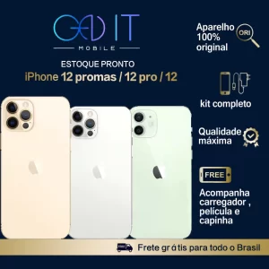Celular IPhone 12 /12 Pro/ 12 Pro Max 64GB 128gb 256GB DE VITRINE