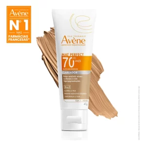 Avène Protetor Solar Facial Fluido Mat Perfect Clareador FPS 70 Tom Médio 40g