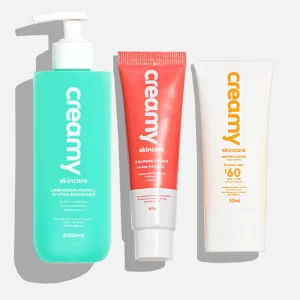 Kit Antioleosidade - Limpador Fiacial, Gel Creme Hidratante Facil Calming Cream, Protetor Solar FPS 60