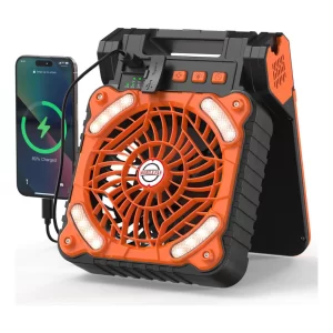 Ventilador Portátil Albatroz X99 C/ Led E Placa Solar