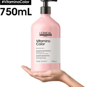 L'Oréal Professionnel Shampoo Vitamino Color, Protege e Preserva a Cor do Cabelo, Previne Danos, Adiciona Luminosidades aos Fios, 750ml